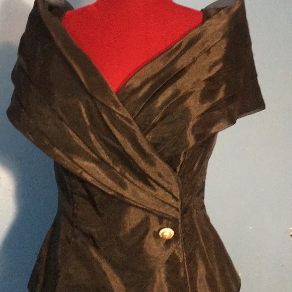 Vintage black ensemble. Polyester/acetate - Picture 2 of 3